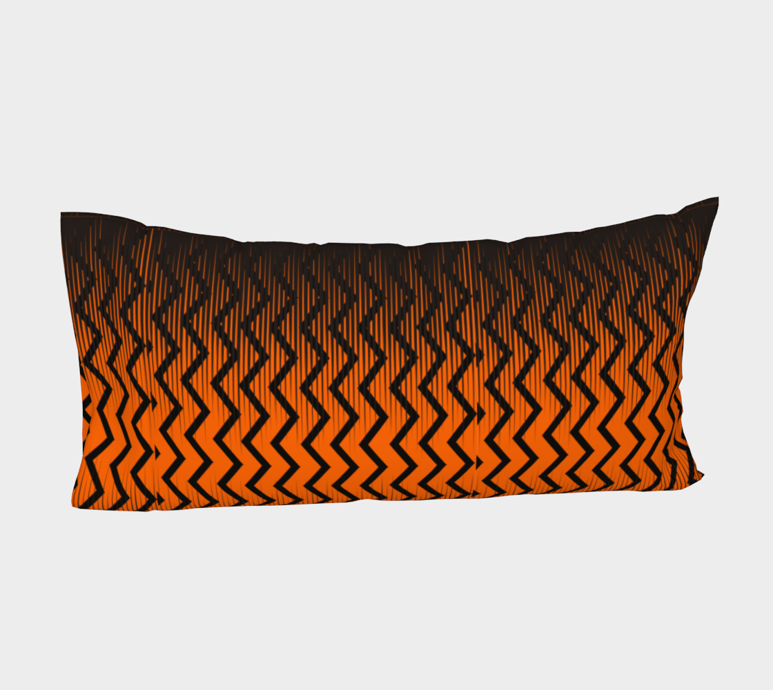 Orange Zigzag Tiger Bed Pillow Sleeve thumbnail #5
