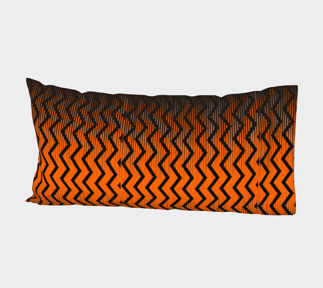 Orange Zigzag Tiger Bed Pillow Sleeve 3D preview