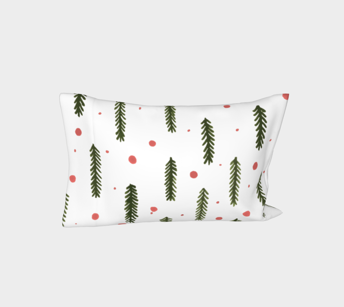 Sap green branches and berries pillow sleeve Miniature #4