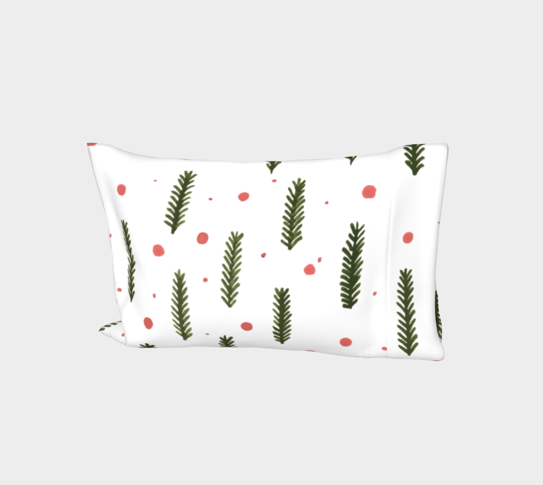 Aperçu de Sap green branches and berries pillow sleeve #1
