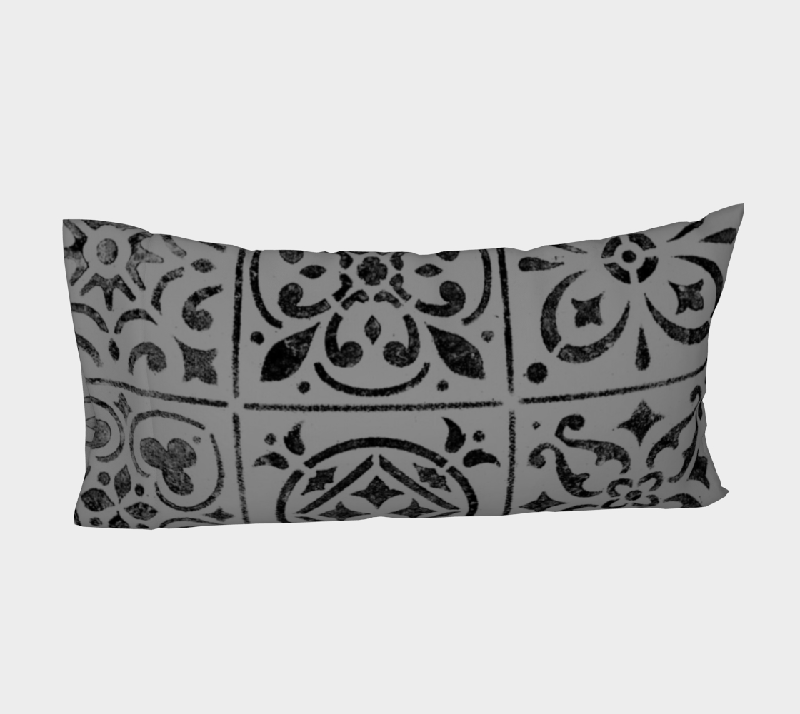 Bed Pillow Sleeve * Abstract Geometric Moroccan Tile Design * Gray Black Pillowcase King*Standard Pillow Cases thumbnail #5