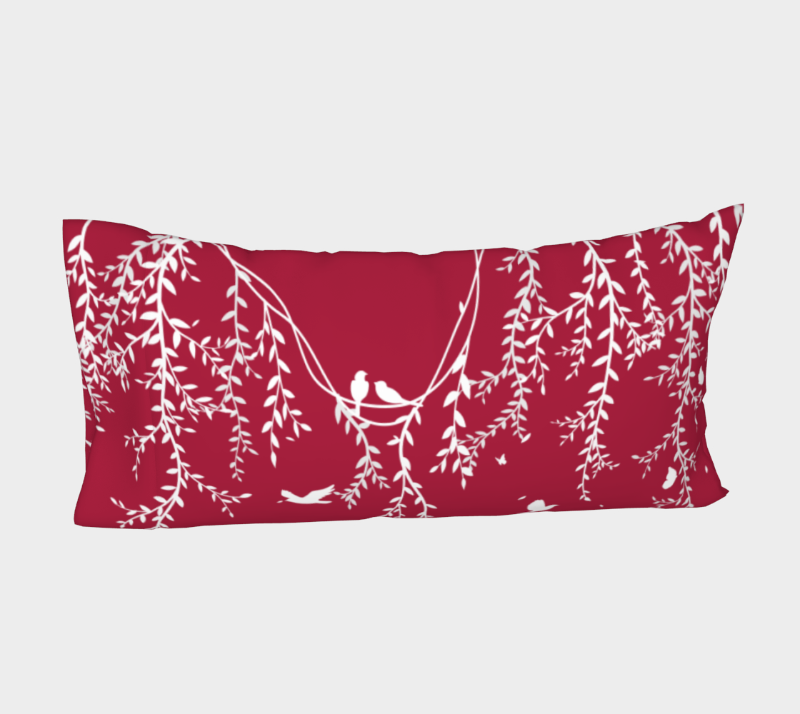 Linnut Burgundy Bed Pillow Sleeve preview #4