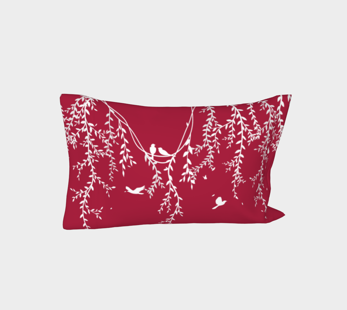 Linnut Burgundy Bed Pillow Sleeve preview #3