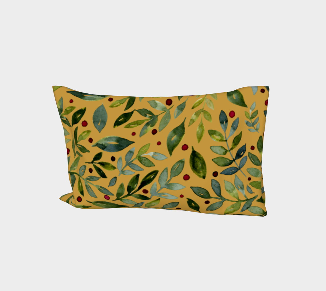 Seasonal watercolor branches - yellow and green preview