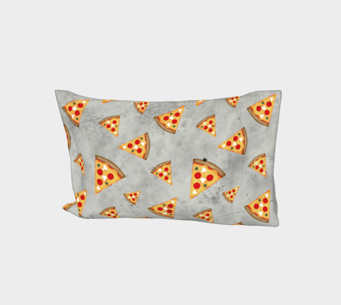 Pizza slices vintage gray pattern aperçu