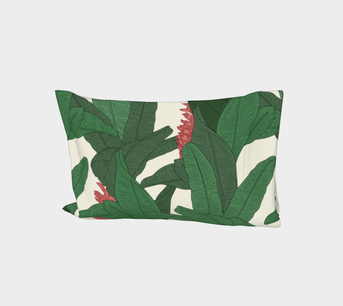 'The Martinique' Tropical Banana Leaf Pillow Sleeve aperçu
