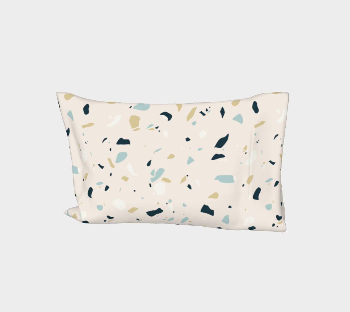 Blush Terrazzo Print Bed Pillow Sleeve aperçu