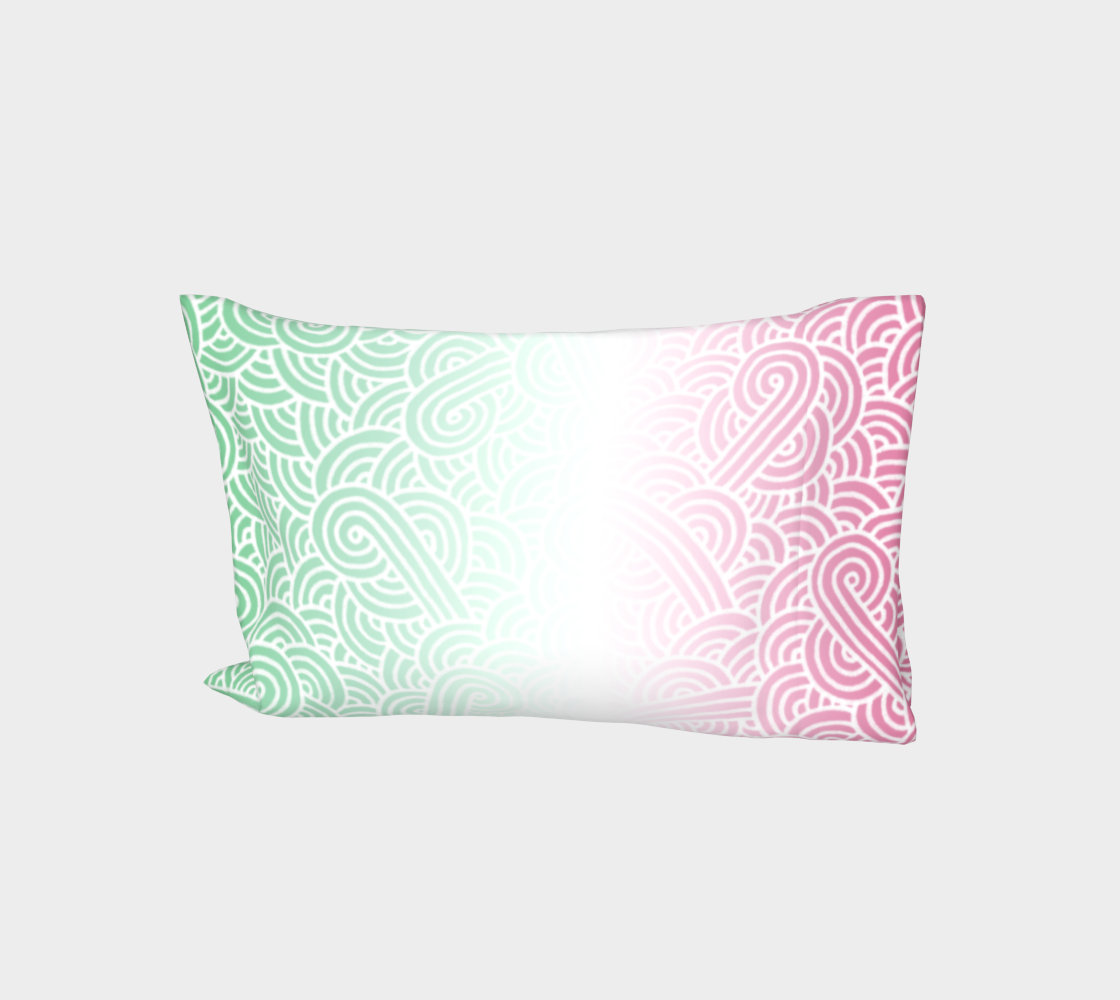 Aperçu de Ombré abrosexual colours swirls doodles Bed Pillow Sleeve