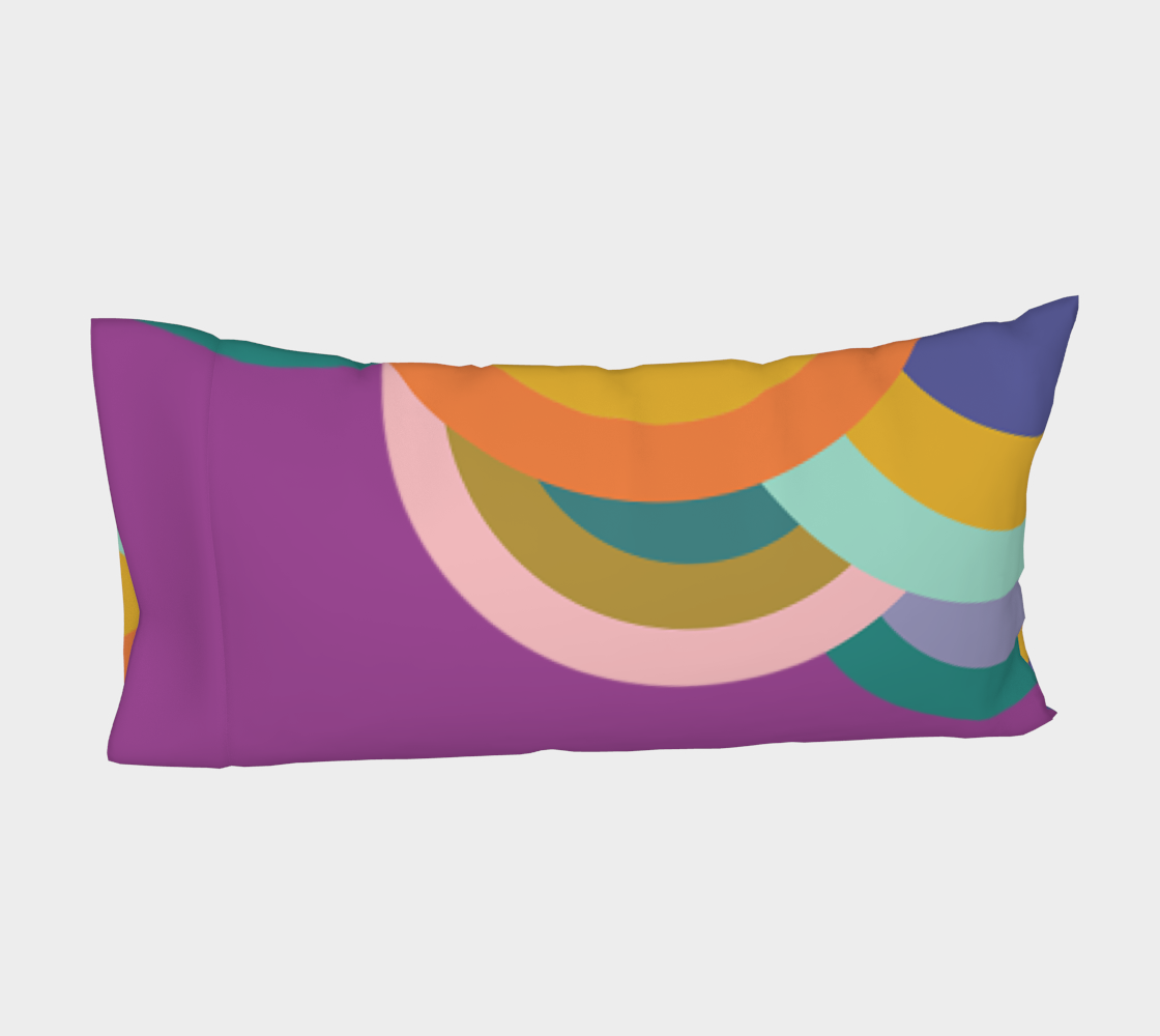 Aperçu de purple rainbow pillow case #4