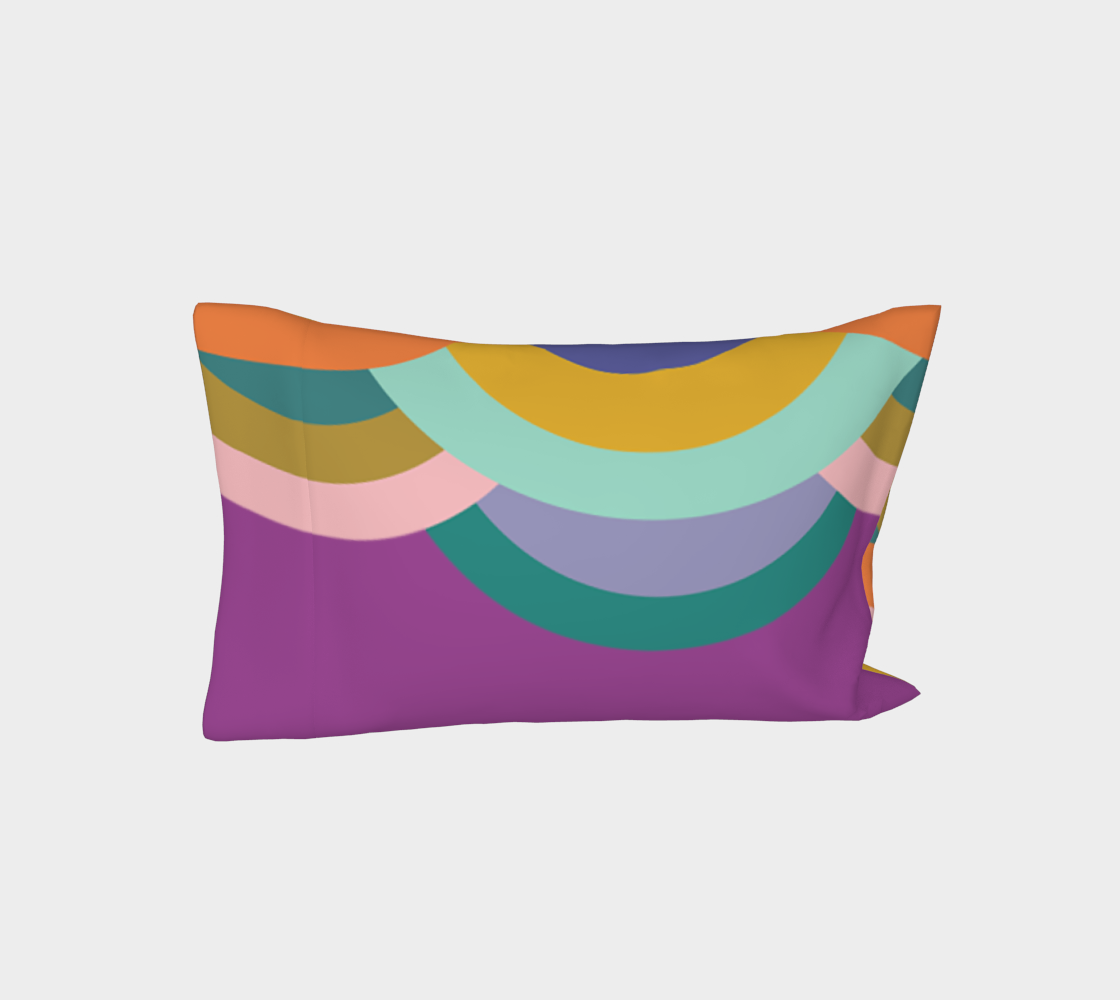 Aperçu de purple rainbow pillow case #3