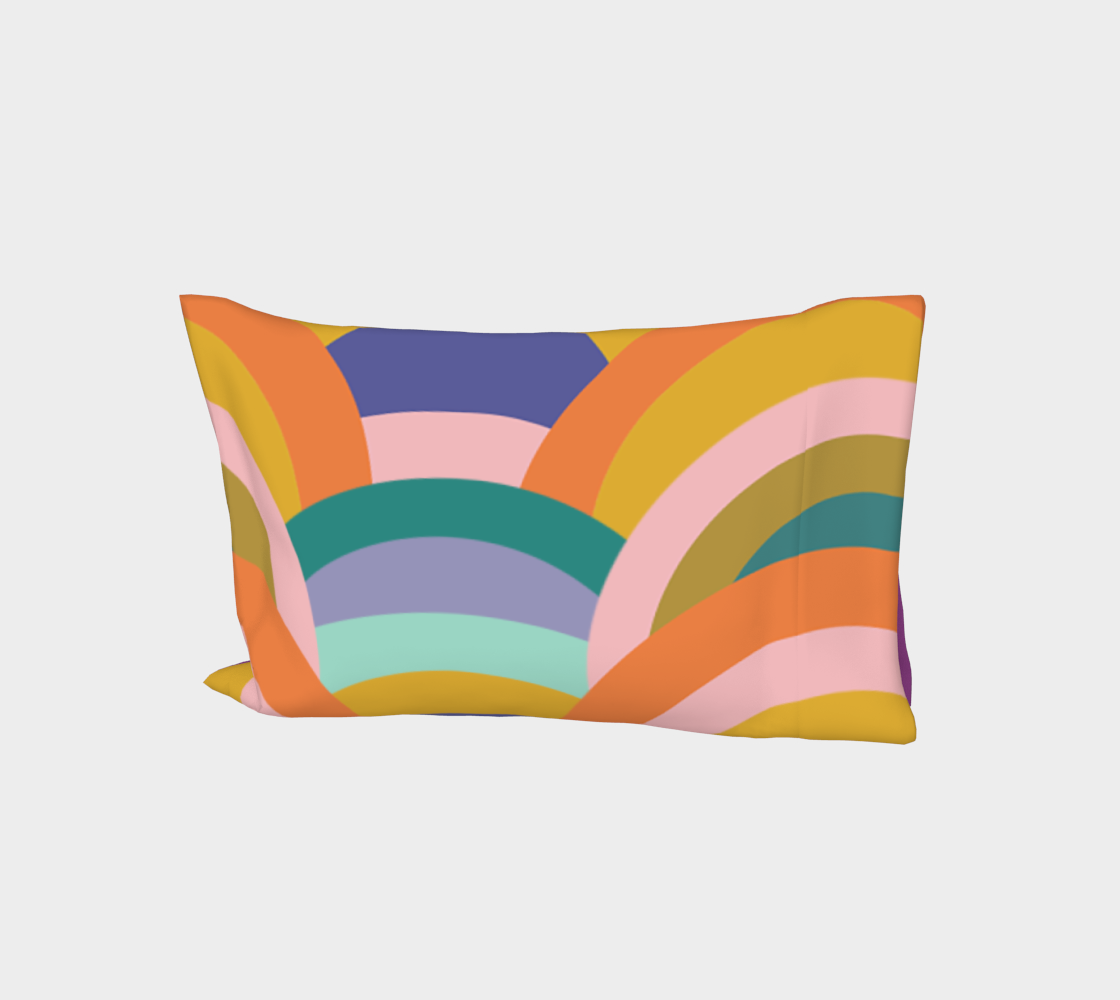 purple rainbow pillow case preview