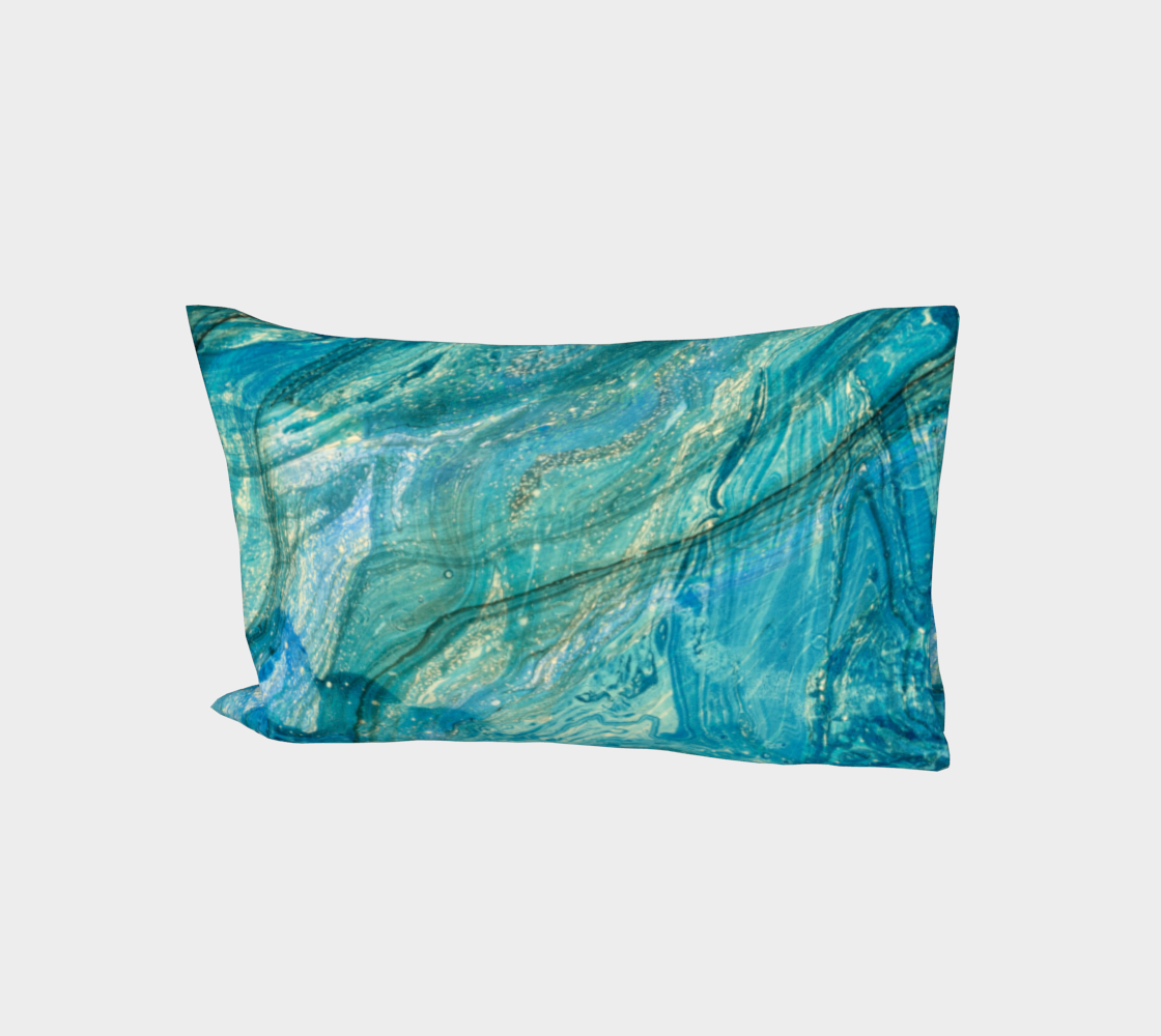 Turquoise Faux Marble Pillowcase preview
