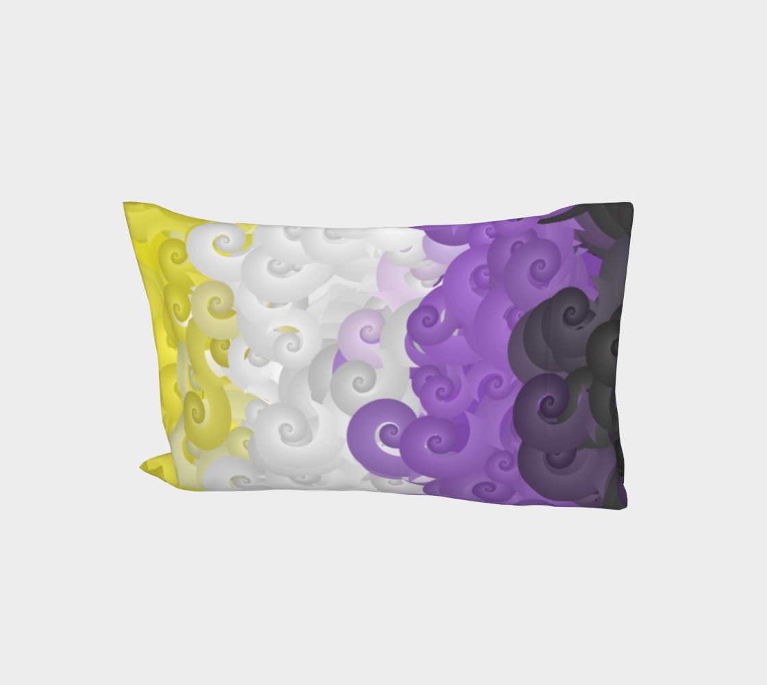 Psychedelic Funky Spiral Abstract Nonbinary Pride Flag preview