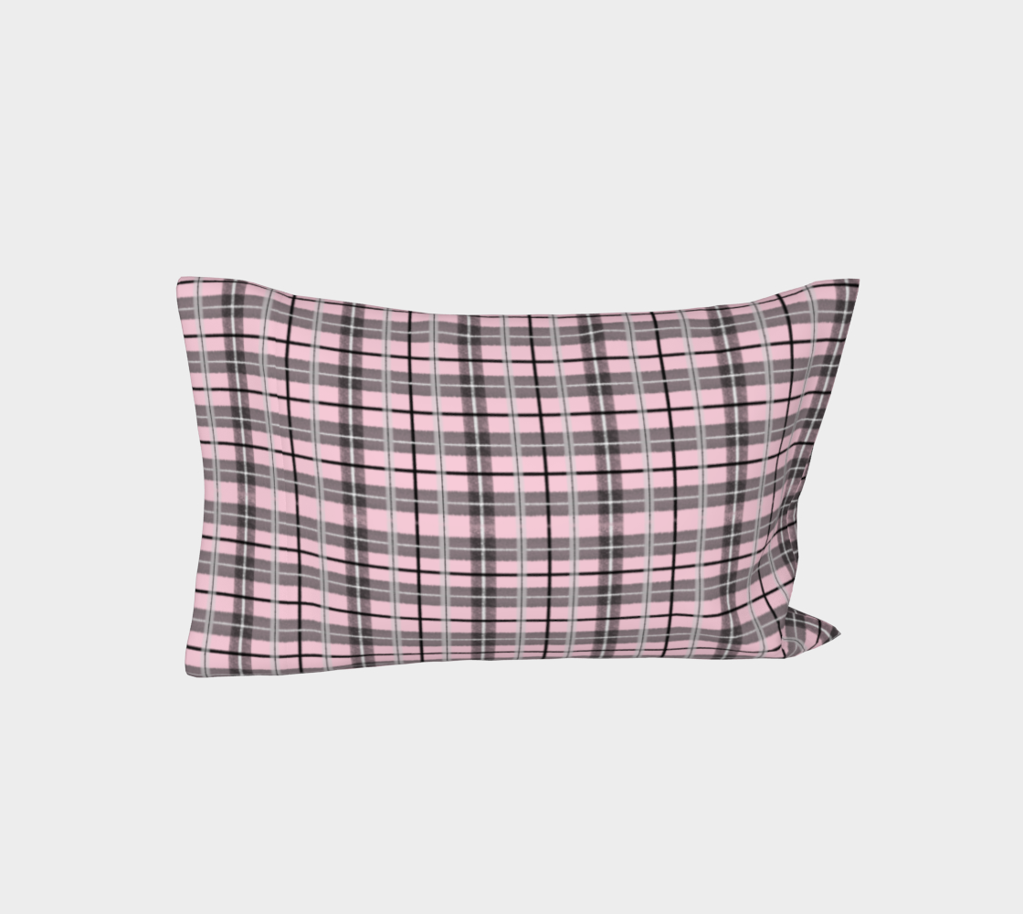 Grey and Pink Primitive Plaid Stripes preview #3
