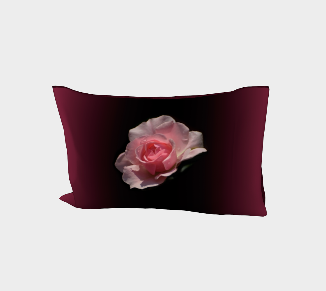 Aperçu 3D de Pink Rose Ombre Dark Wine Red Gothic Tile