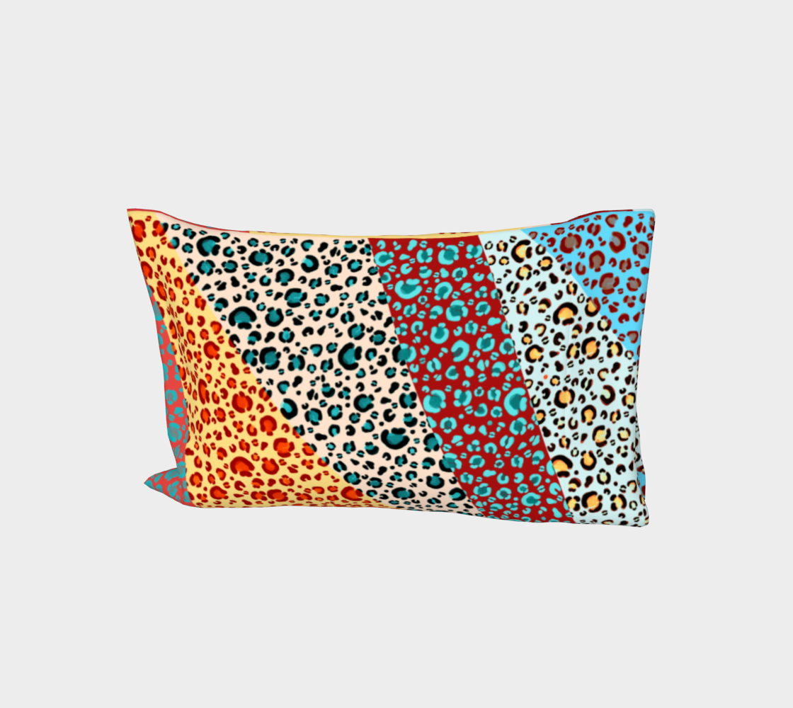 Leopard Print Colour Block Multi Coloured 3D preview