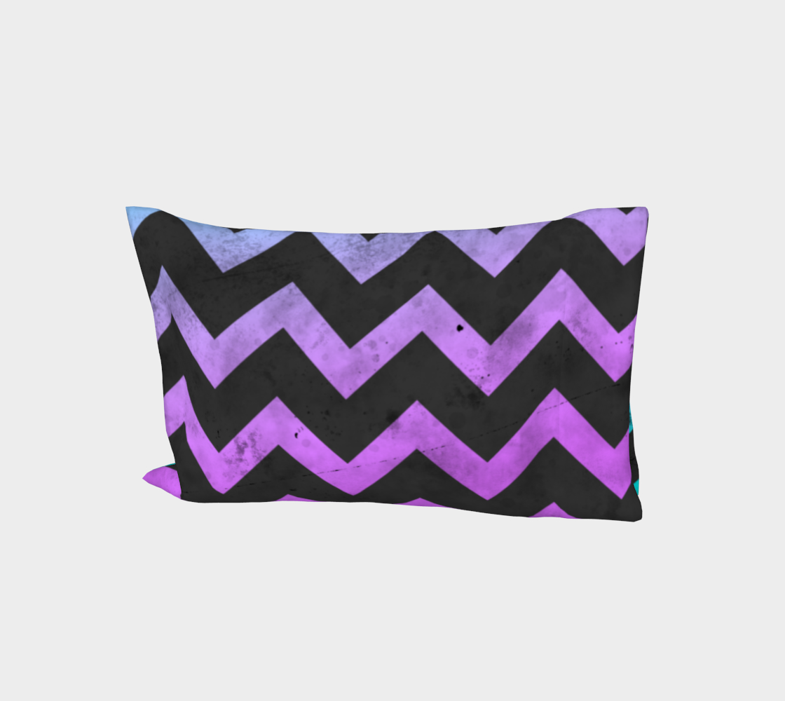 Aperçu de Aqua purple dark gray chevron lines pattern vintage design