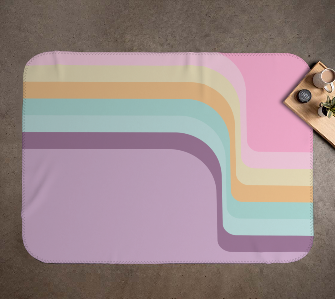 Pastel Retro Waves Blanket preview