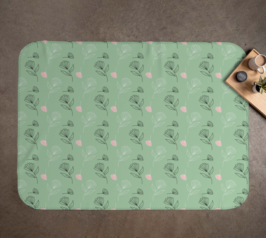 Daisy Flower Outline Pattern With Green preview