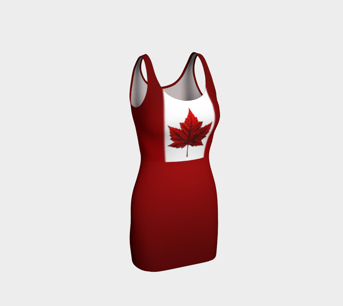 Canada Flag Dresses Classic Canada Fitted Dress preview