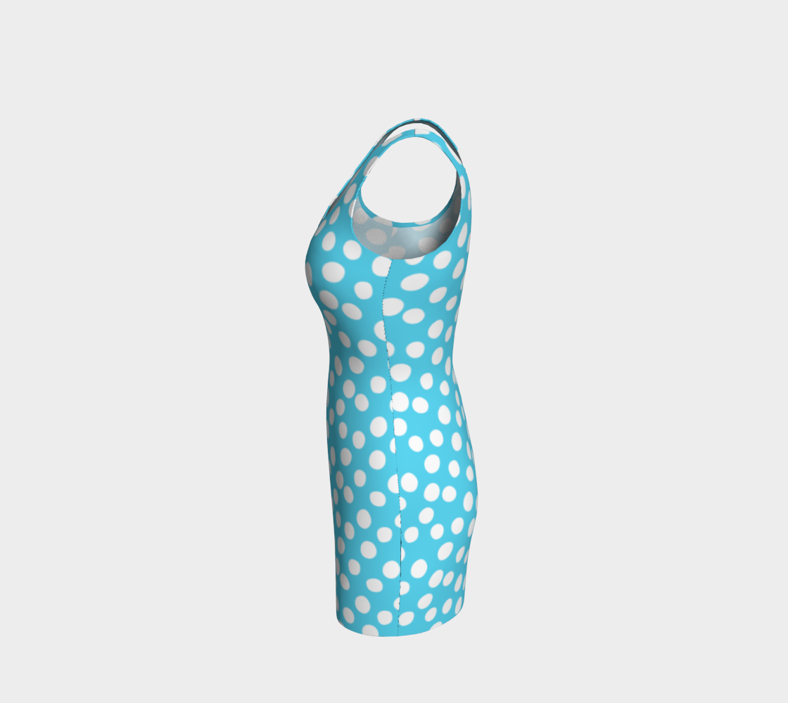 All About the Dots Bodycon Dress - Blue preview #2