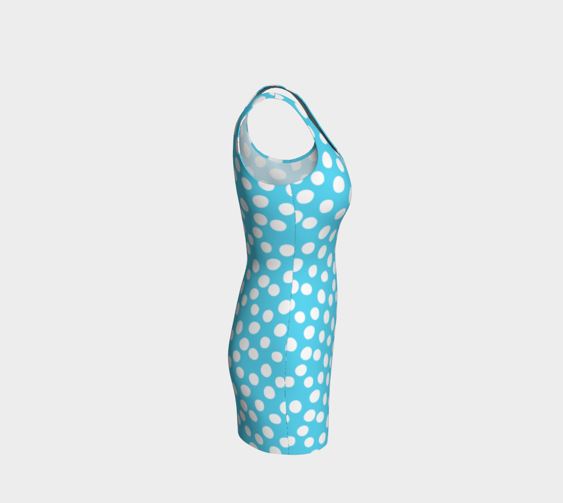 All About the Dots Bodycon Dress - Blue preview #4