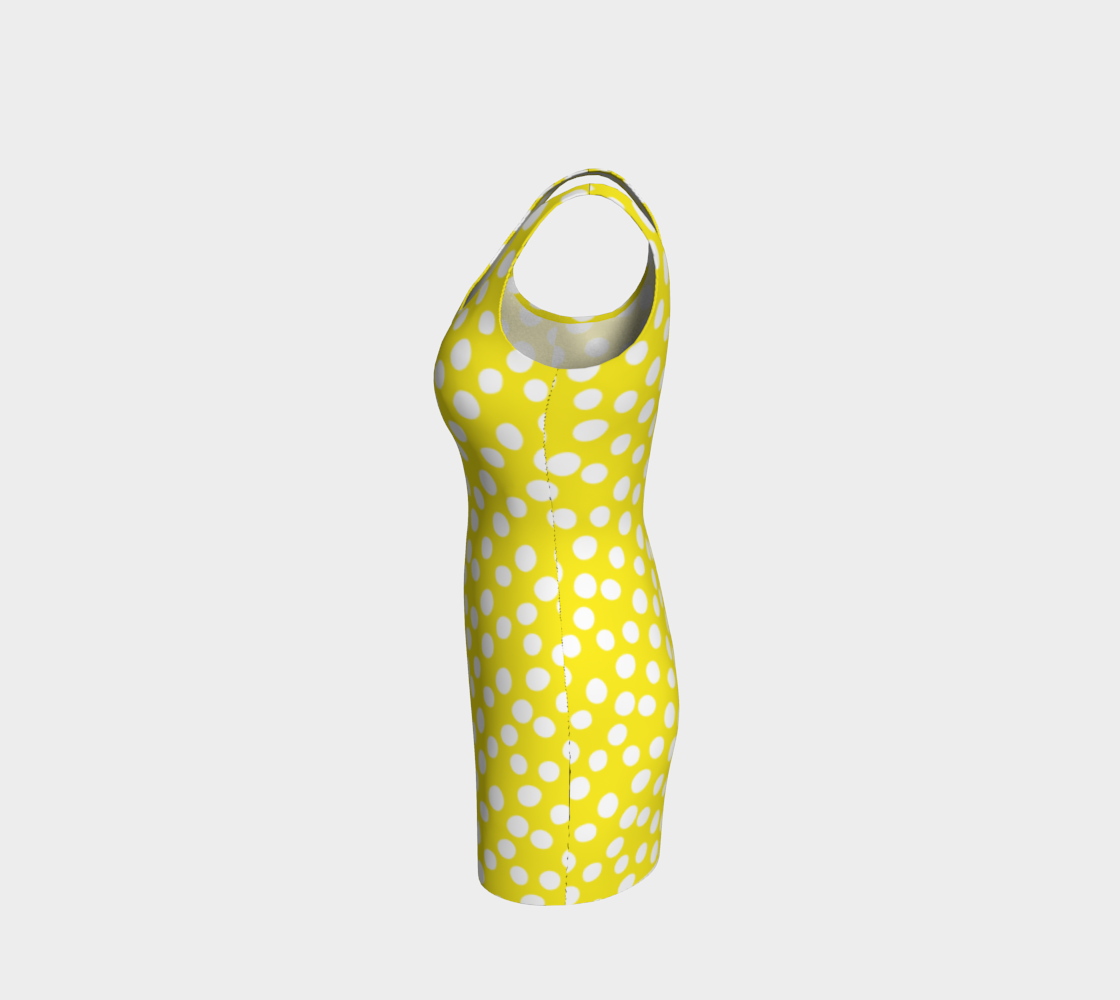 All About the Dots Bodycon Dress - Yellow preview #2