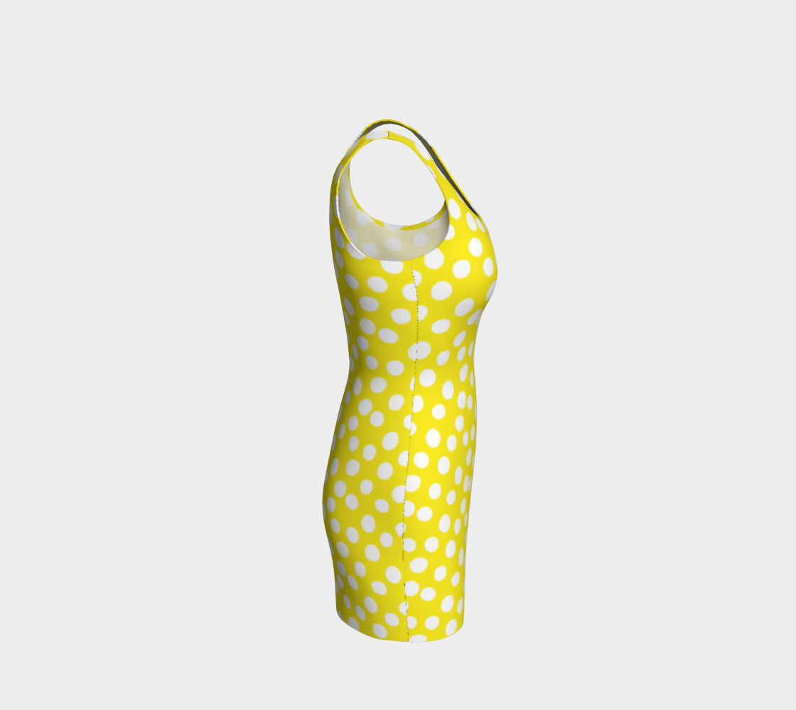 All About the Dots Bodycon Dress - Yellow preview #4