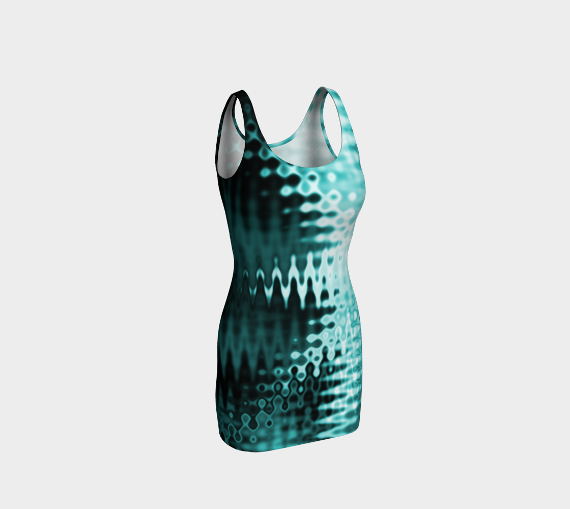 blue rave bodycon dress preview #1