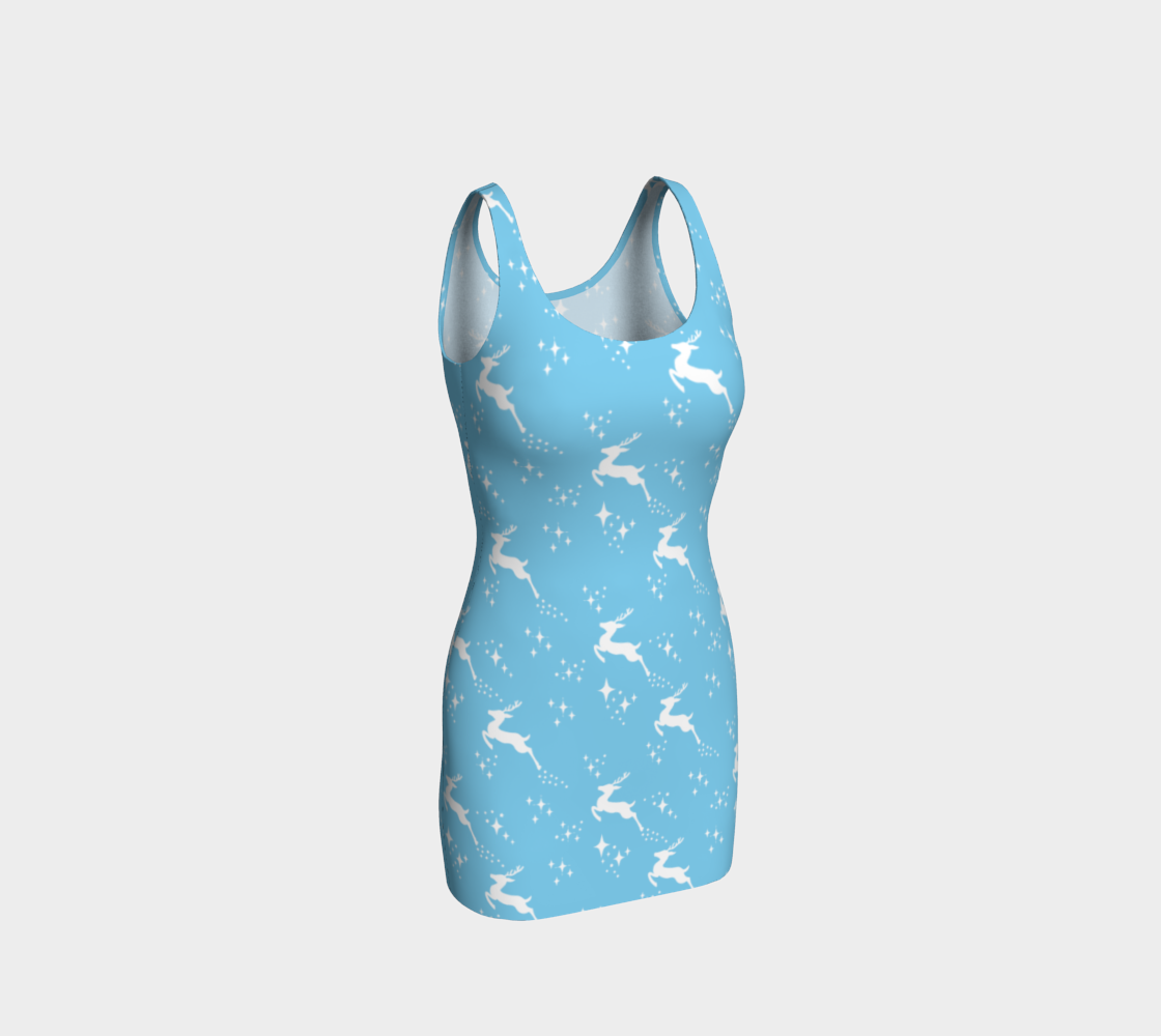 Let it snow, Deer Bodycon Dress preview