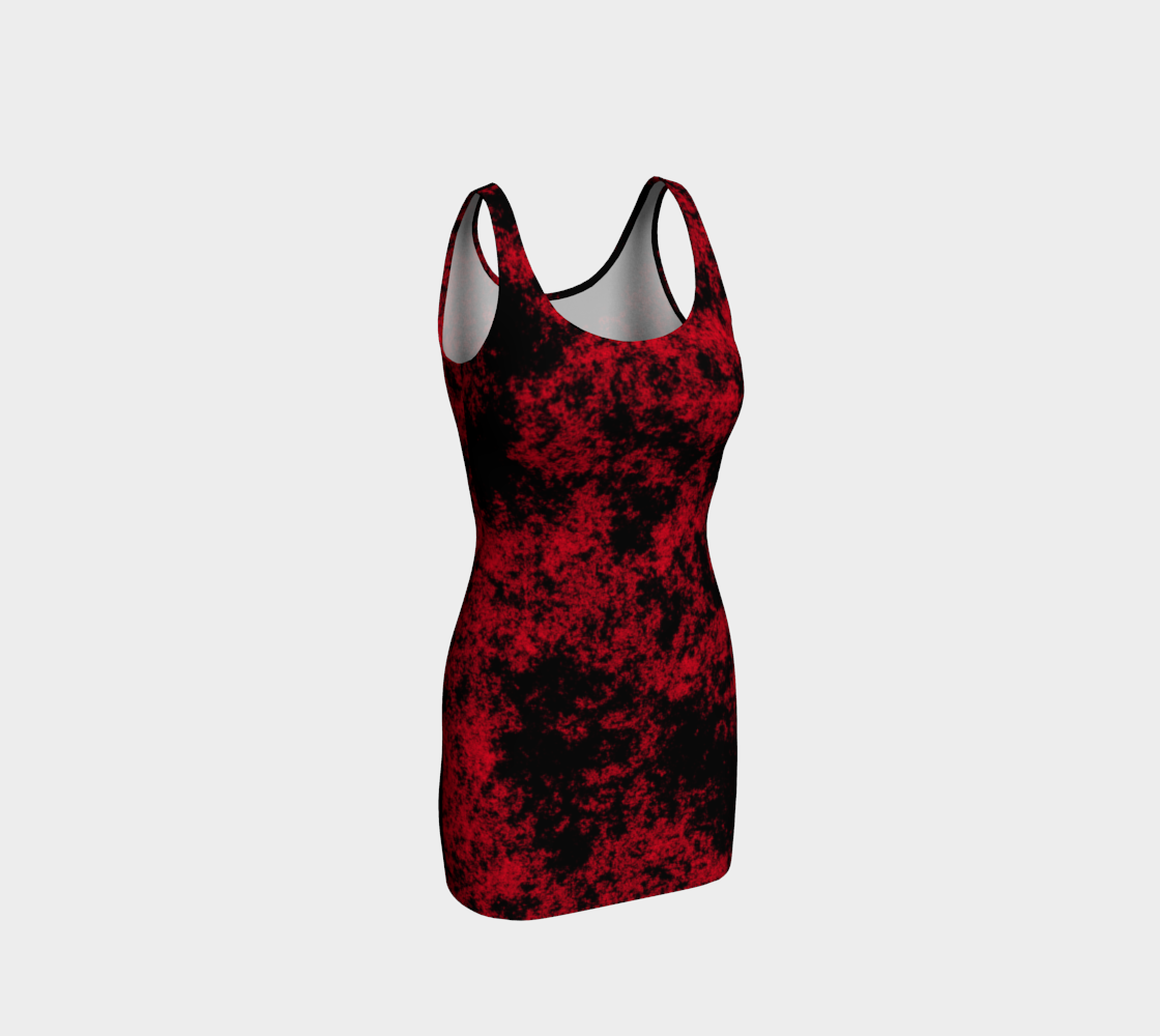 Aperçu de Robe Moulante Texture Noir/Rouge