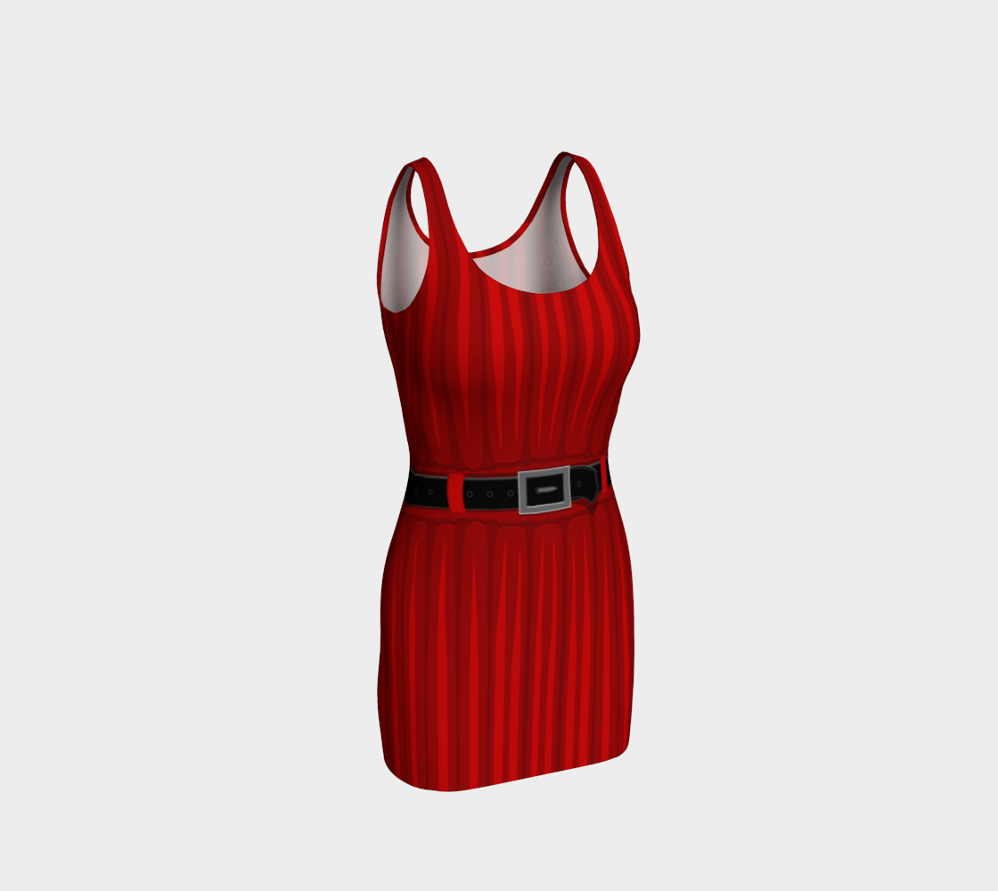 Santa Costume Dress Festive Christmas Dresses Fitted preview