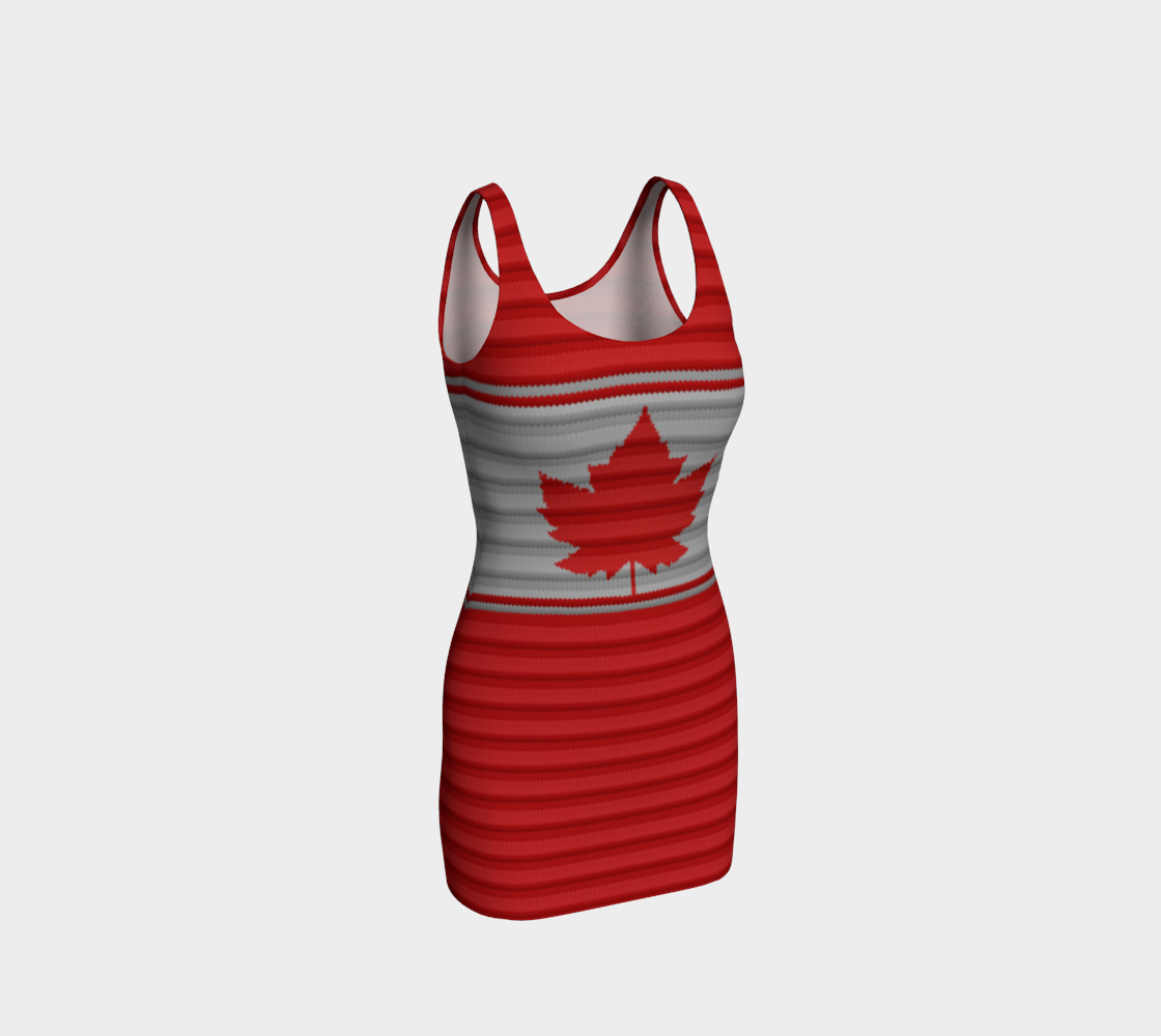 Canada Winter Print Dresses - Fitted preview