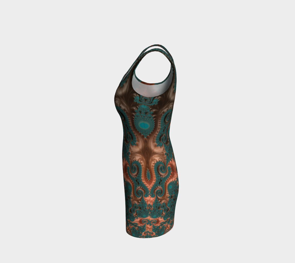 Copper Leaves Bodycon Dress preview #2