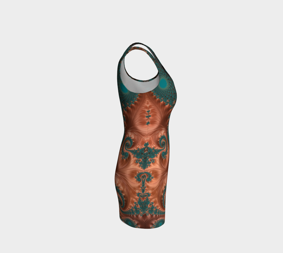 Copper Leaves Bodycon Dress preview #4