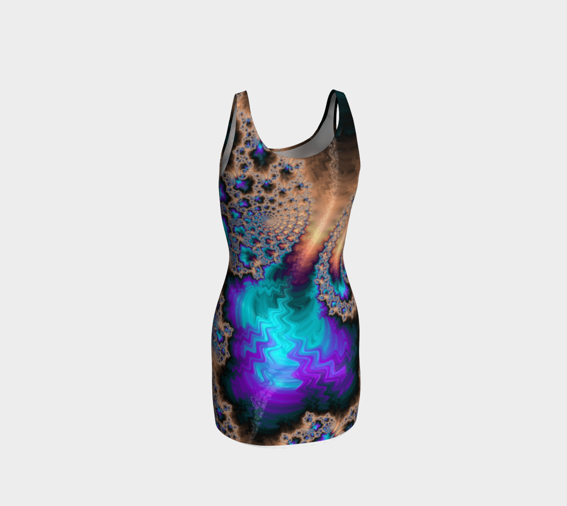 Electric Ocean Bodycon Dress preview #3