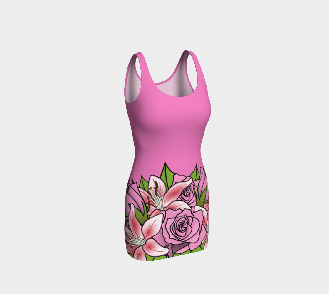 Bouquet of Flowers Bodycon Dress preview