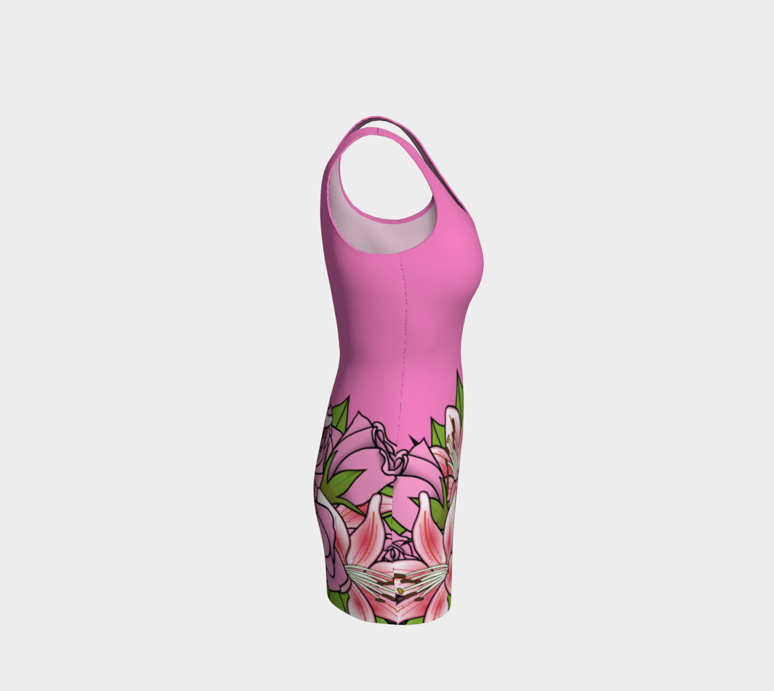 Bouquet of Flowers Bodycon Dress preview #4