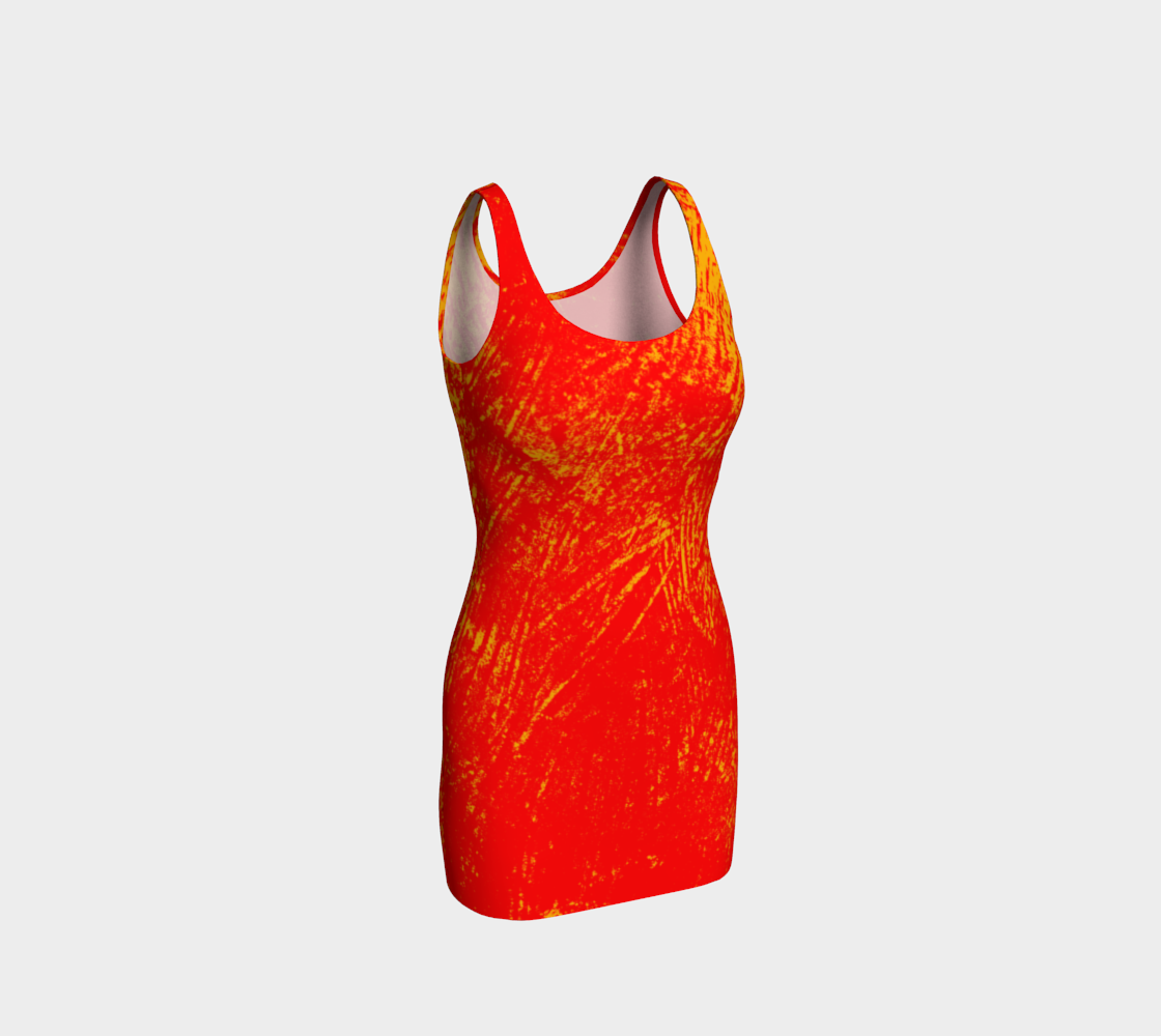 Orange Grunge Bodycon Dress preview