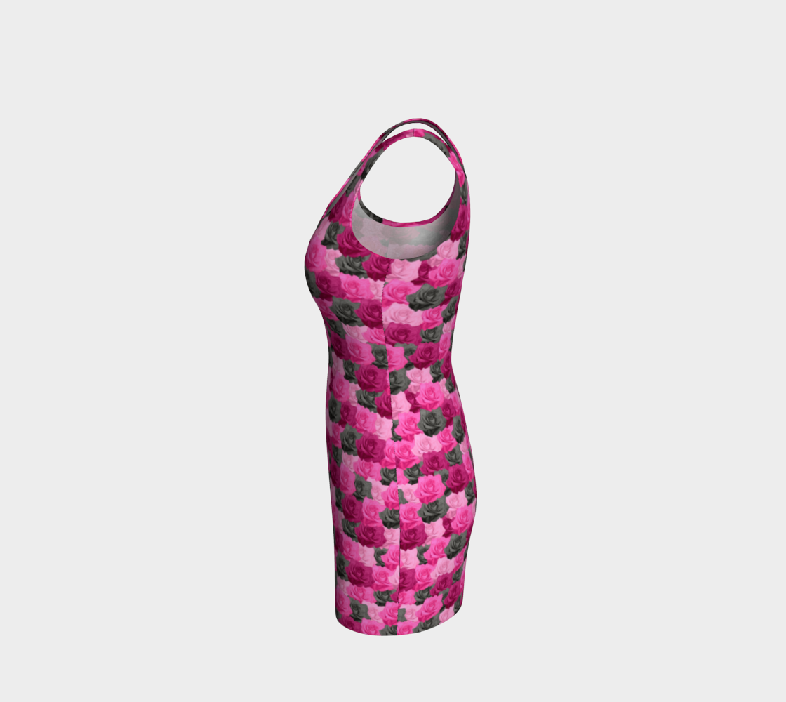 Pink Roses Bodycon Dress preview #2