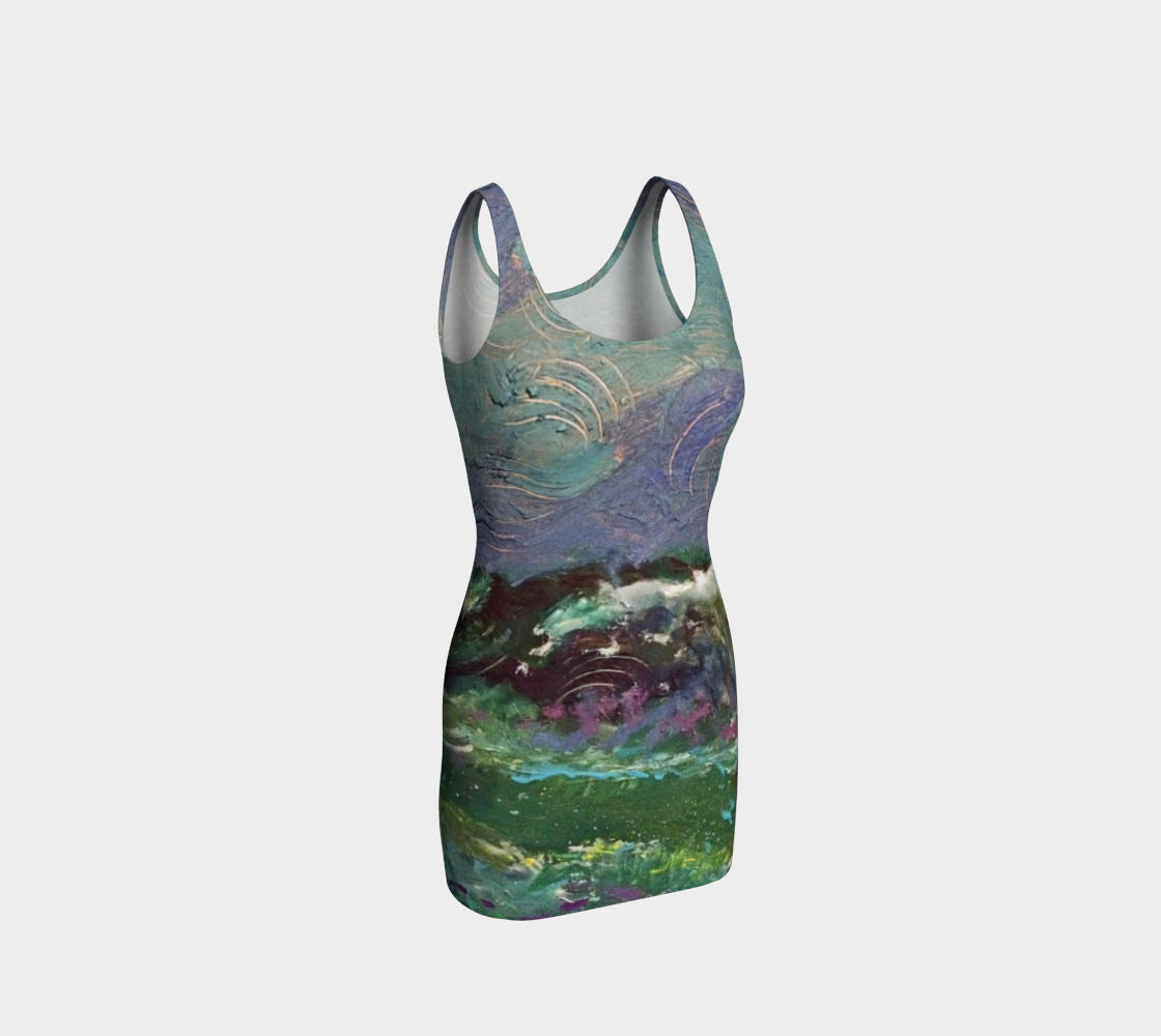 The Sea at Dusk / Crashing-Wave Bodycon preview #1