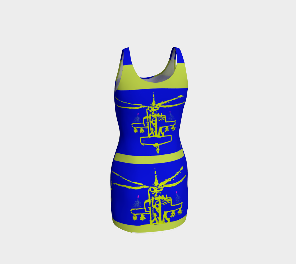 Apacheglyph Vertical Scarab Bodycon w/Trim preview #3
