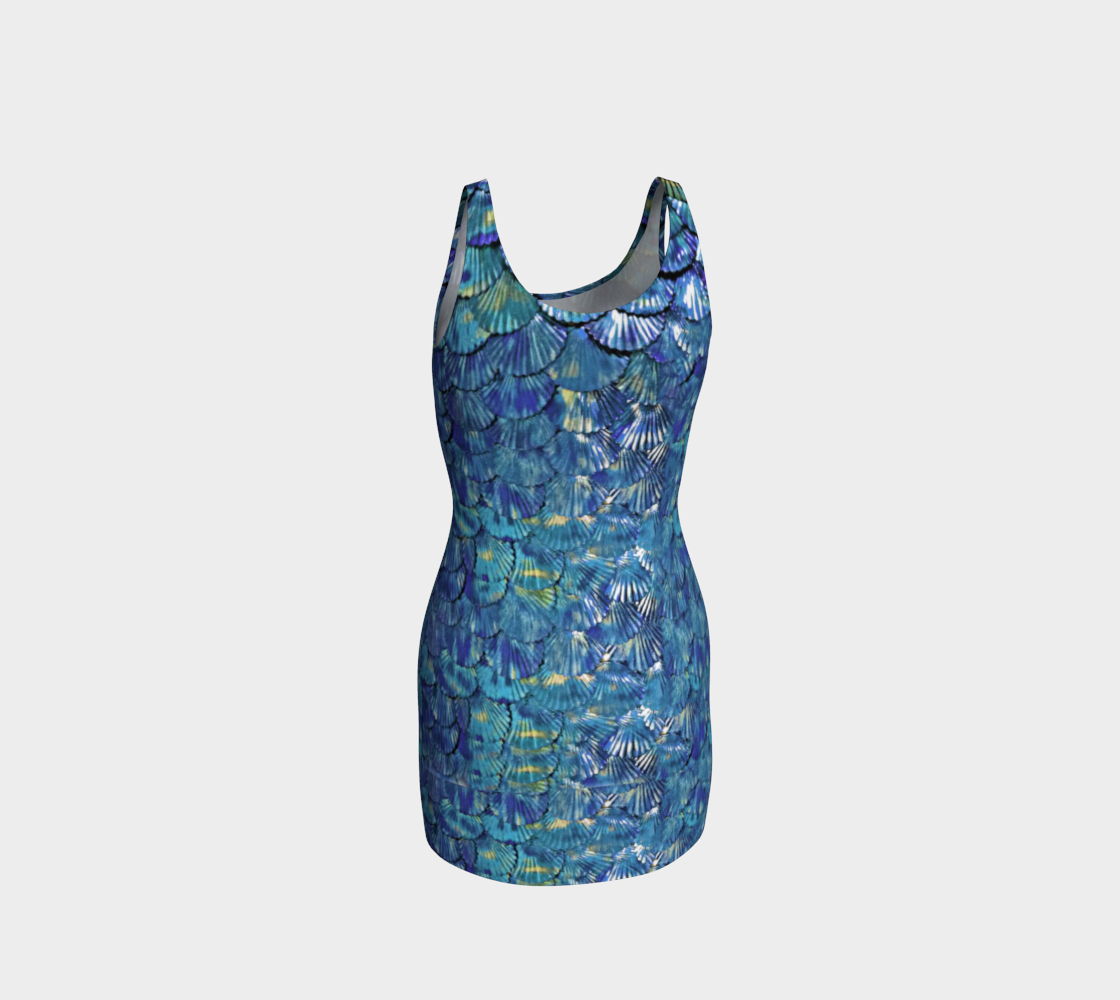 Blue Mermaid Wiggle Dress preview #3