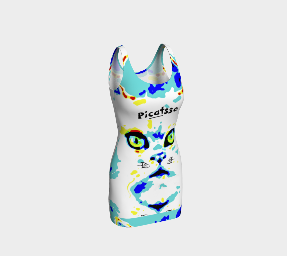 Picatsso / Official Full-Face Crazy Catnip MEME ART Bodycon preview #1