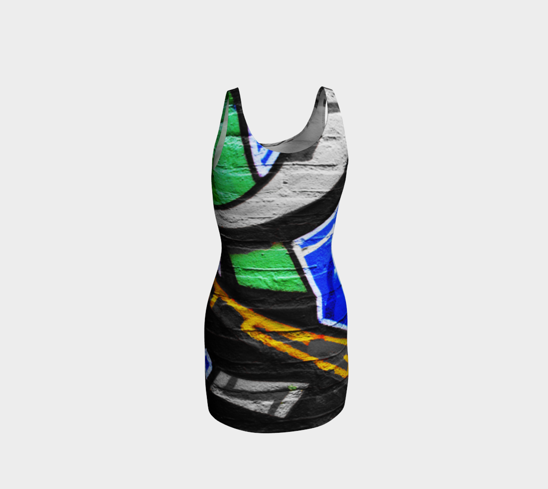 Graffiti 6 Bodycon Dress preview #3