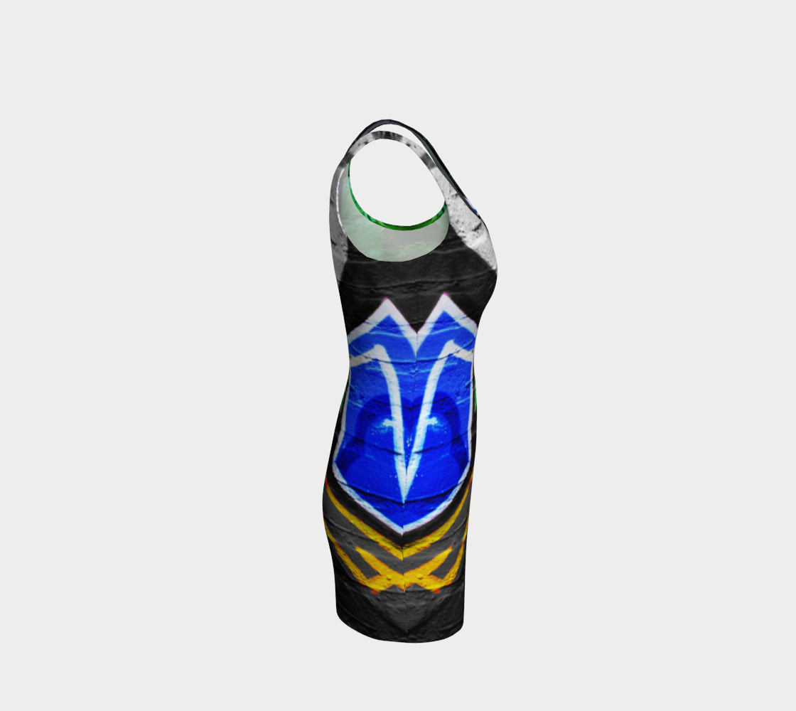 Graffiti 6 Bodycon Dress preview #4