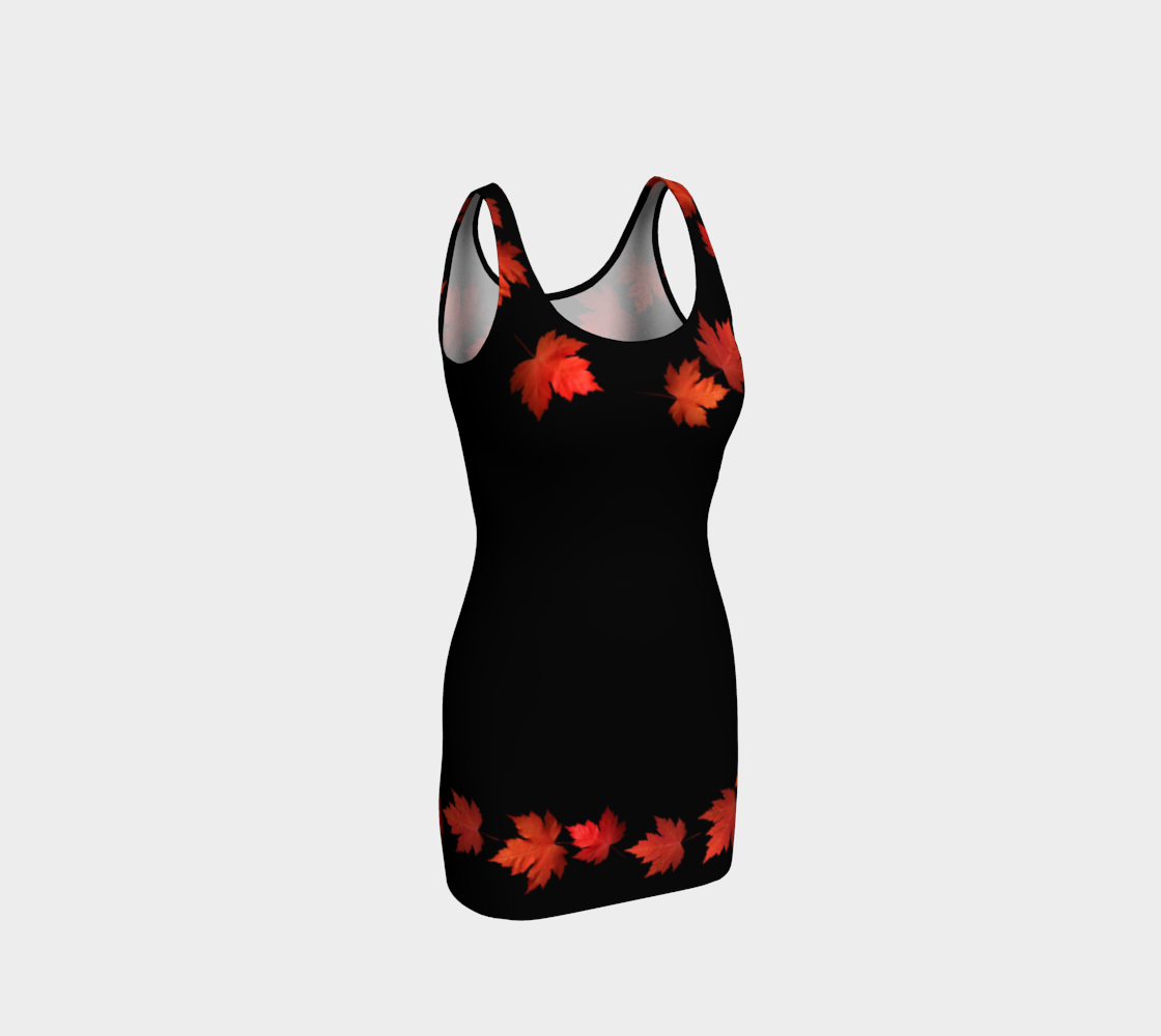 Canada Autumn Maple Leaf Dress Fitted preview