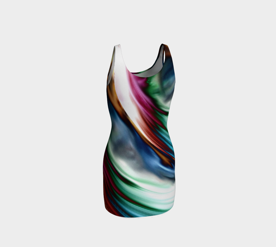 Blue Valley Whirlwind Rainbow Bodycon Dress preview #3