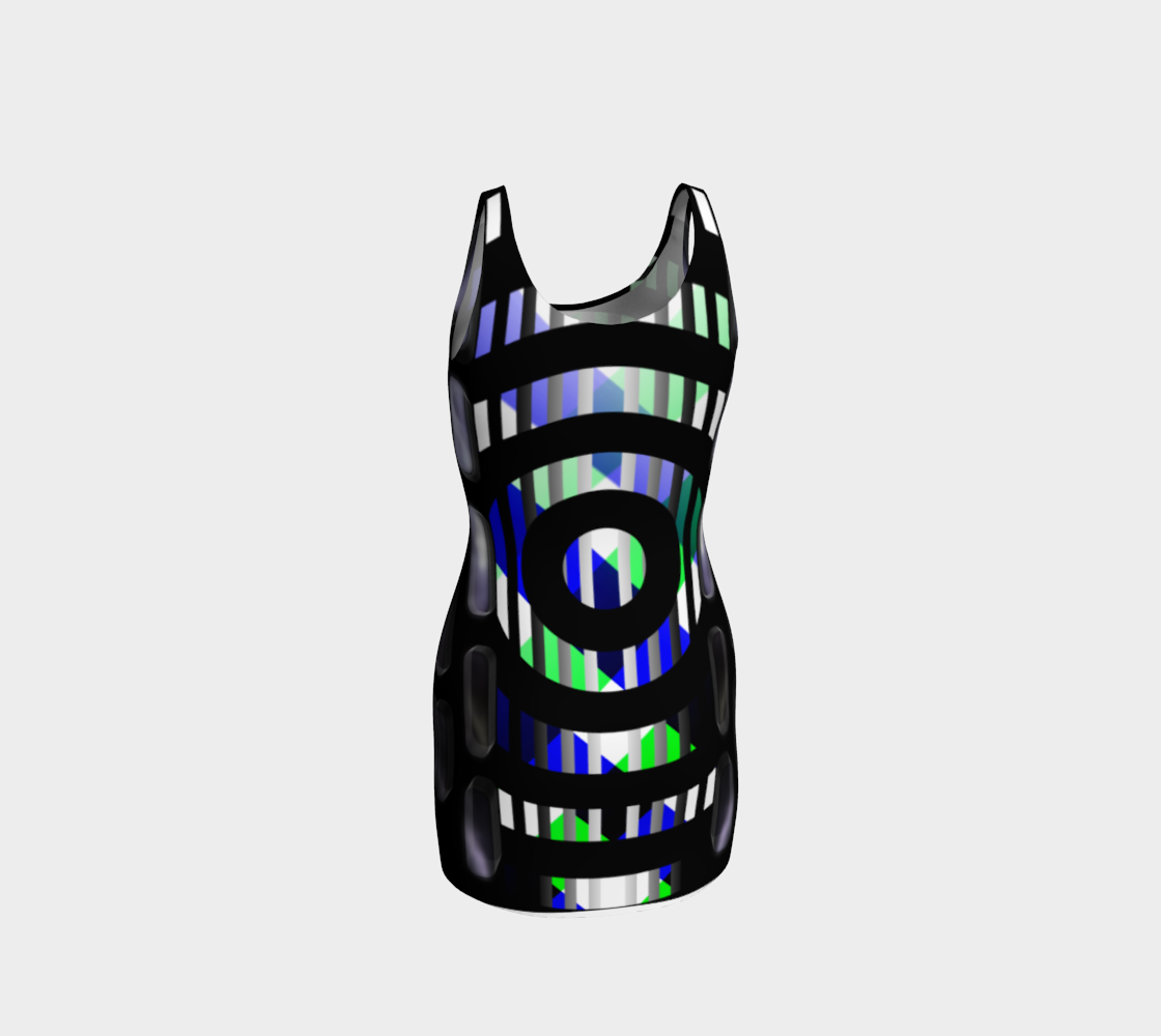 GEOMask Rings Bodycon Dress preview #3