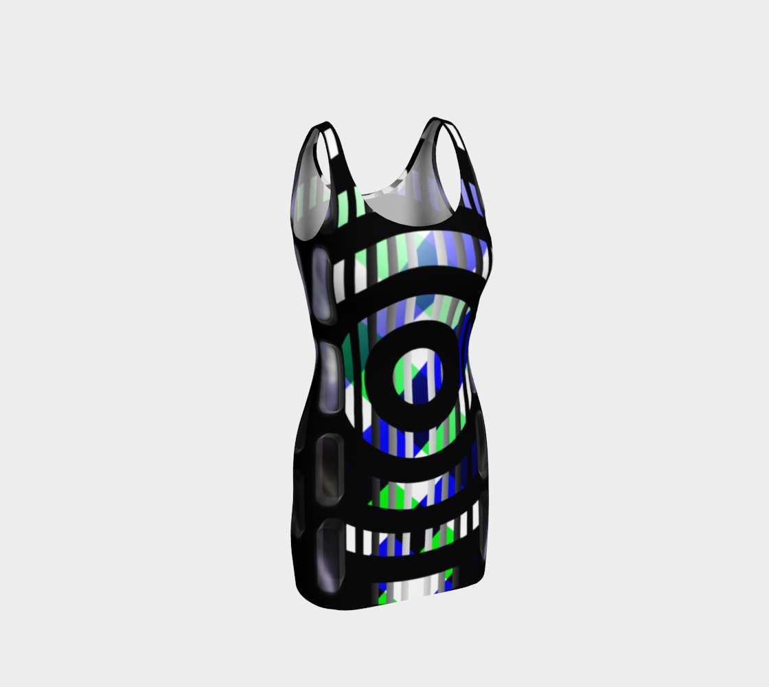 GEOMask Rings Bodycon Dress preview